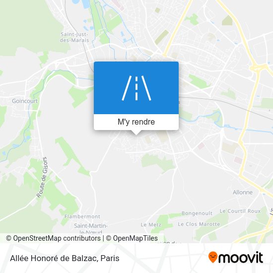 Allée Honoré de Balzac plan