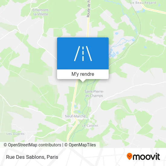 Rue Des Sablons plan