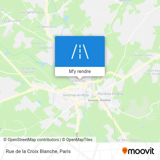 Rue de la Croix Blanche plan