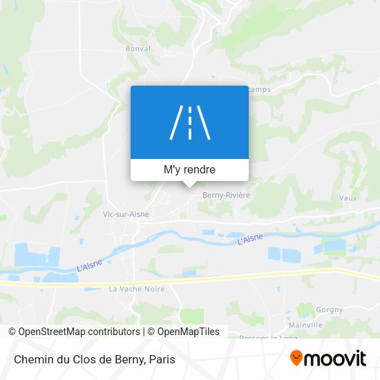 Chemin du Clos de Berny plan
