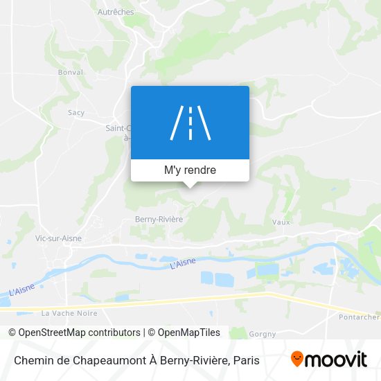 Chemin de Chapeaumont À Berny-Rivière plan