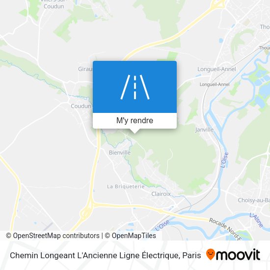 Chemin Longeant L'Ancienne Ligne Électrique plan
