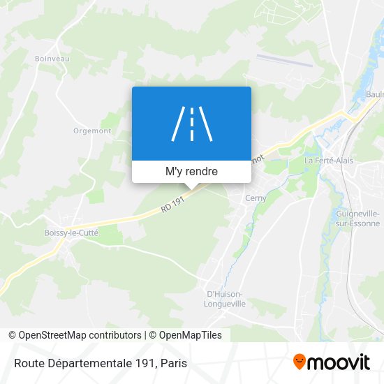 Route Départementale 191 plan