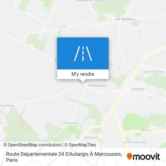Route Départementale 24 D'Autargis À Marcoussis plan
