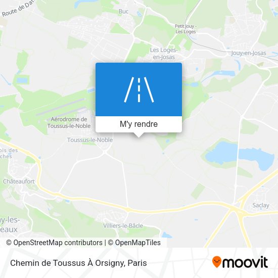 Chemin de Toussus À Orsigny plan