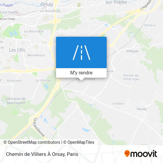 Chemin de Villiers À Orsay plan