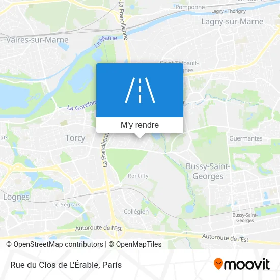 Rue du Clos de L'Érable plan