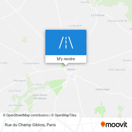Rue du Champ Giblois plan