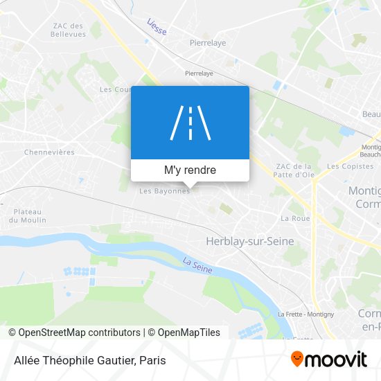 Allée Théophile Gautier plan
