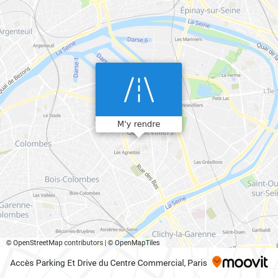 Accès Parking Et Drive du Centre Commercial plan