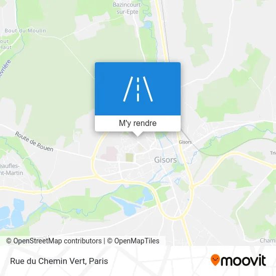 Rue du Chemin Vert plan