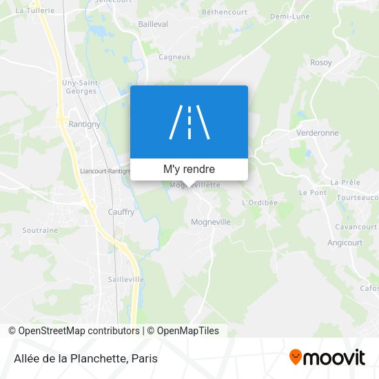 Allée de la Planchette plan