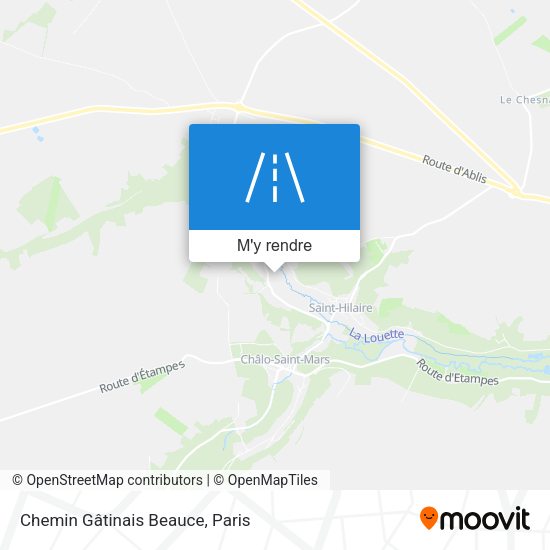 Chemin Gâtinais Beauce plan