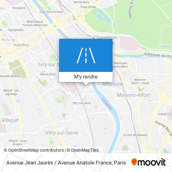 Avenue Jean Jaurès / Avenue Anatole France plan