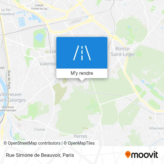 Rue Simone de Beauvoir plan