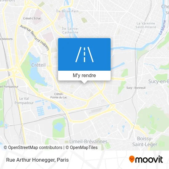 Rue Arthur Honegger plan