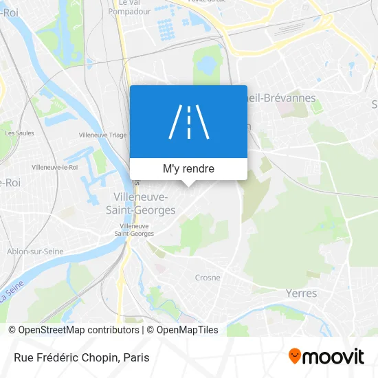 Rue Frédéric Chopin plan