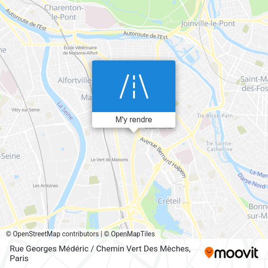 Rue Georges Médéric / Chemin Vert Des Mèches plan