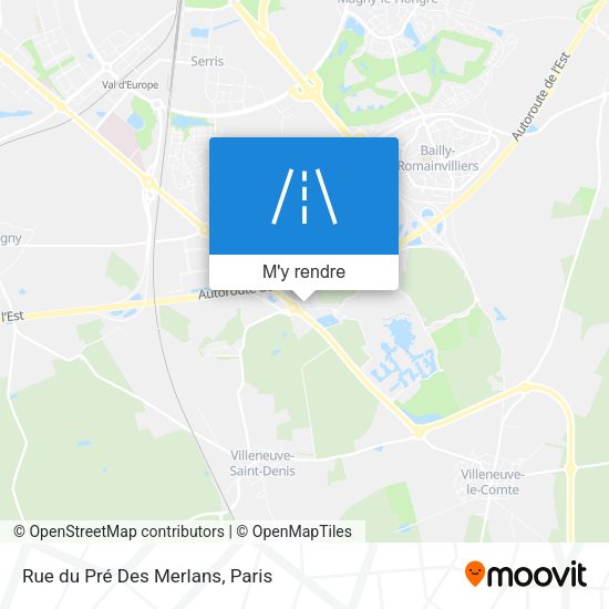 Rue du Pré Des Merlans plan