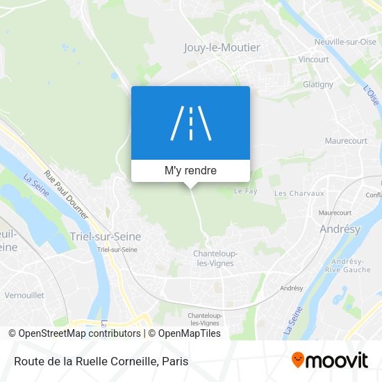 Route de la Ruelle Corneille plan