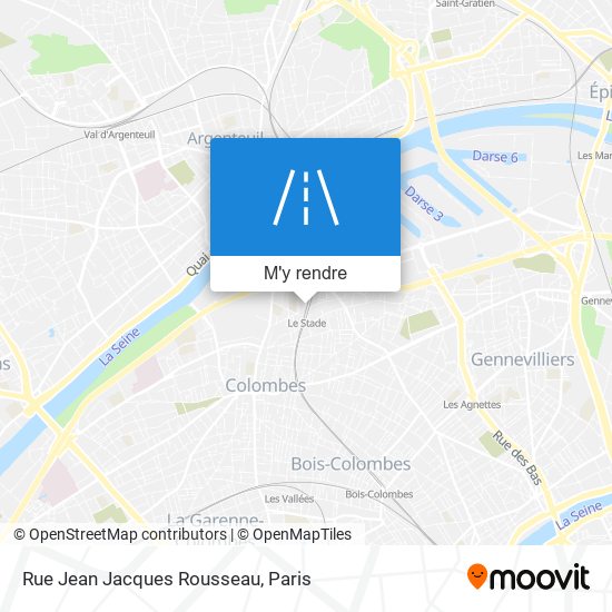 Rue Jean Jacques Rousseau plan