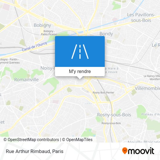 Rue Arthur Rimbaud plan
