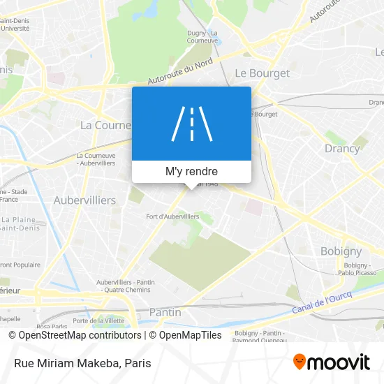 Rue Miriam Makeba plan