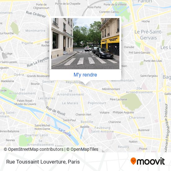 Rue Toussaint Louverture plan