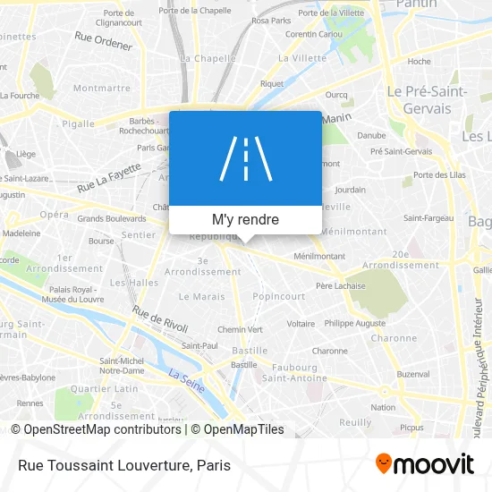 Rue Toussaint Louverture plan