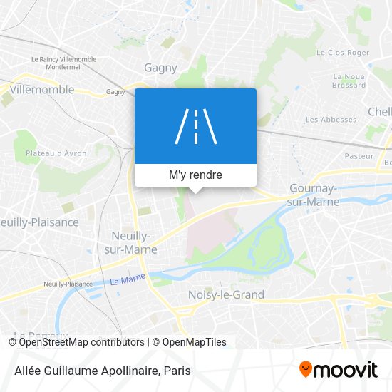 Allée Guillaume Apollinaire plan