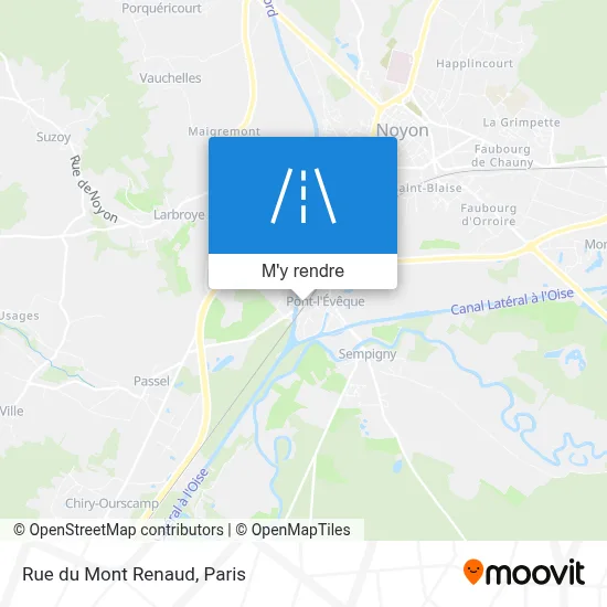 Rue du Mont Renaud plan