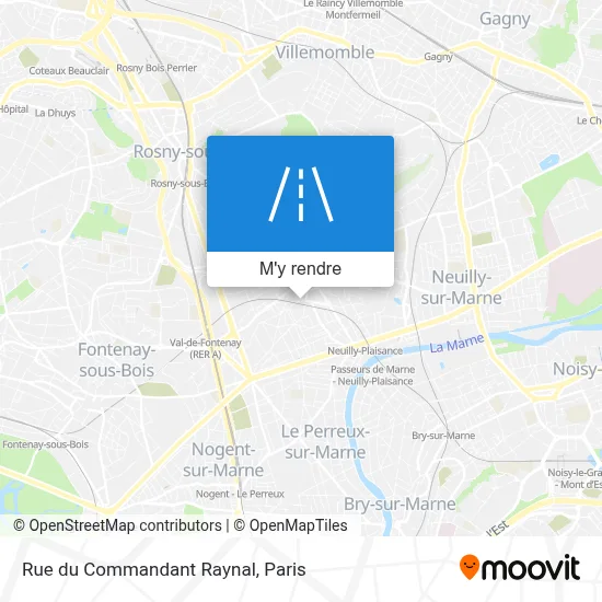 Rue du Commandant Raynal plan