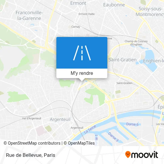 Rue de Bellevue plan
