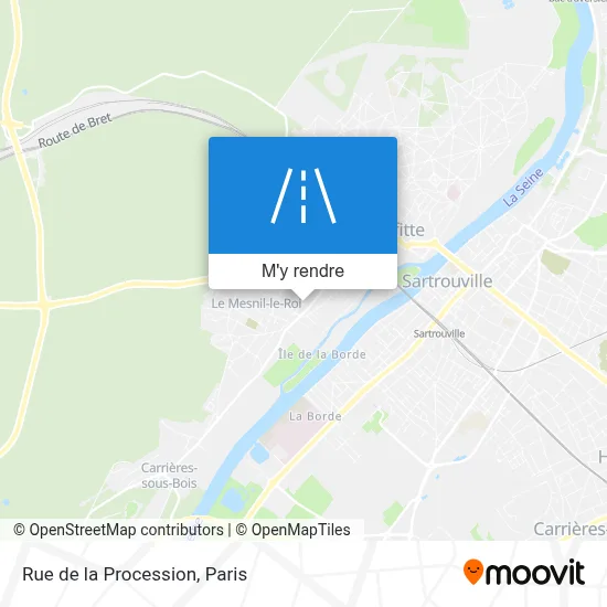 Rue de la Procession plan