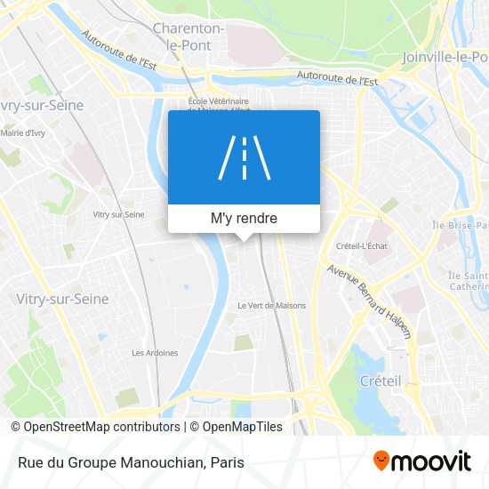 Rue du Groupe Manouchian plan