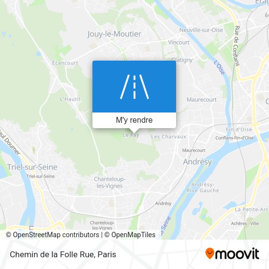 Chemin de la Folle Rue plan