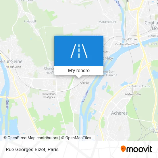 Rue Georges Bizet plan