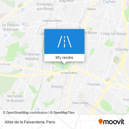 Allée de la Faisanderie plan