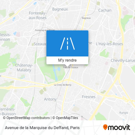 Avenue de la Marquise du Deffand plan