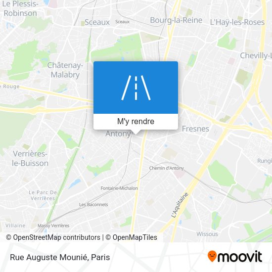 Rue Auguste Mounié plan