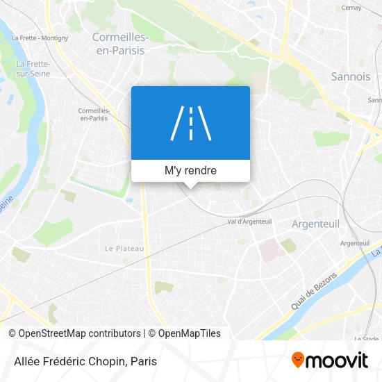 Allée Frédéric Chopin plan