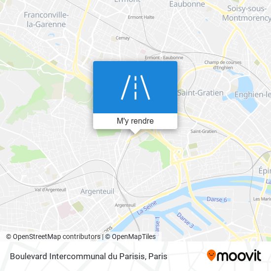 Boulevard Intercommunal du Parisis plan