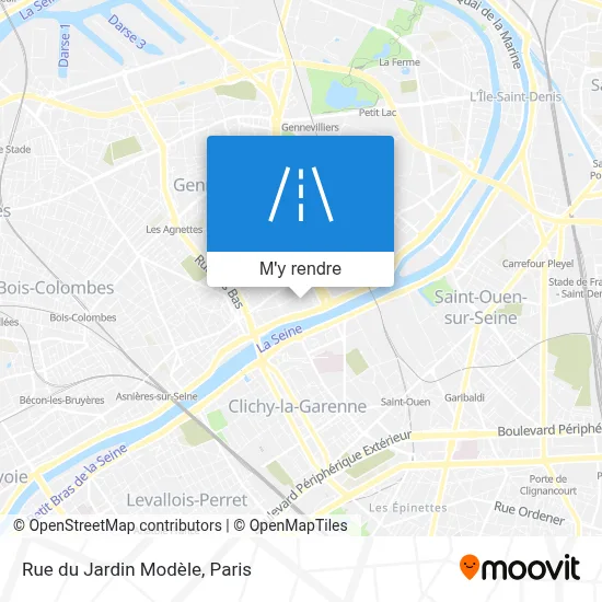 Rue du Jardin Modèle plan