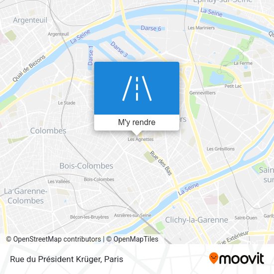 Rue du Président Krüger plan
