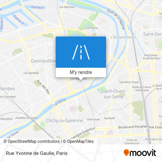 Rue Yvonne de Gaulle plan