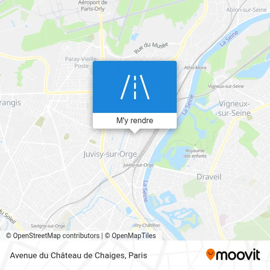 Avenue du Château de Chaiges plan