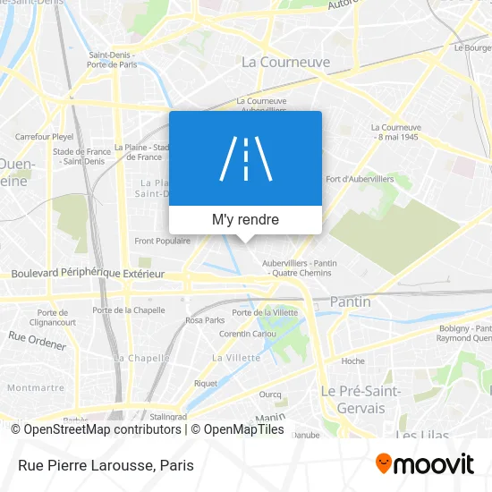 Rue Pierre Larousse plan