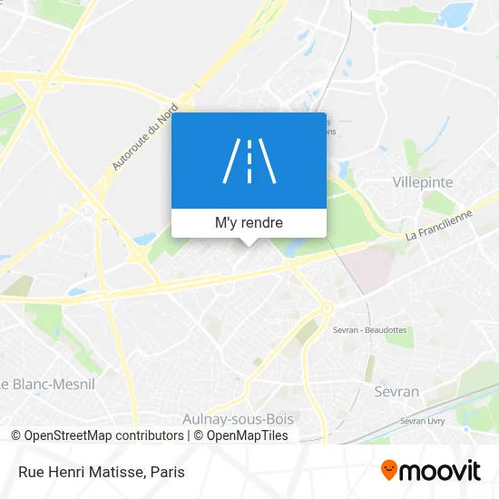 Rue Henri Matisse plan