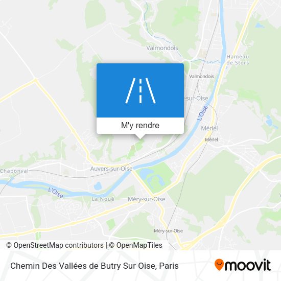 Chemin Des Vallées de Butry Sur Oise plan