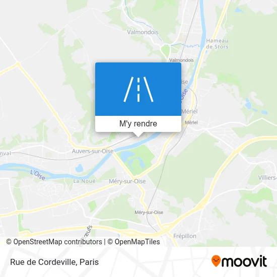 Rue de Cordeville plan